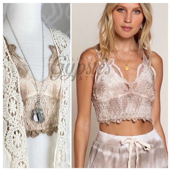 POL Longline Mineral Wash Lace Bralette - Picture 15 of 16